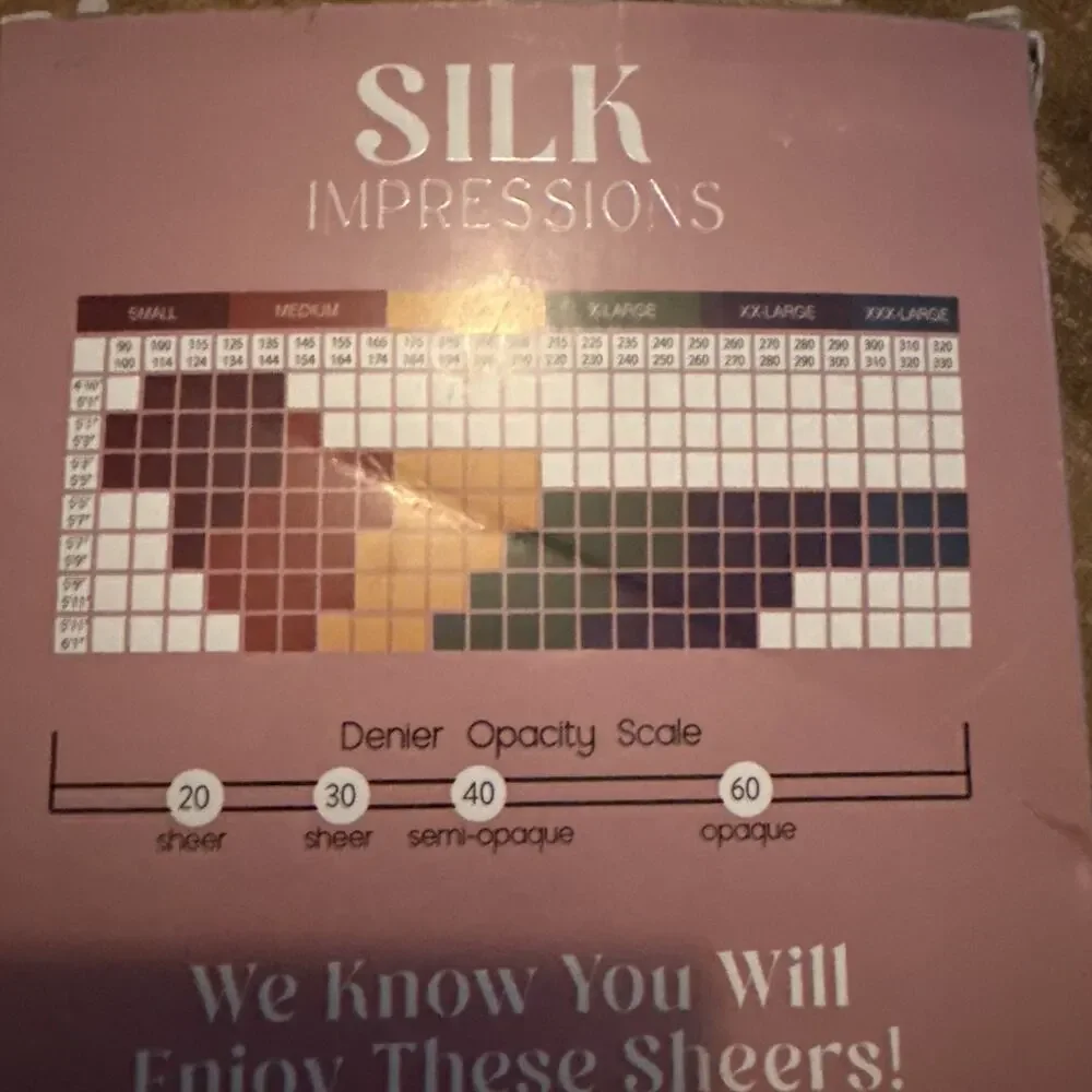 Silk Impressions Pantyhose Small Rich Tan High Support Sheer High Waist 1 Pair